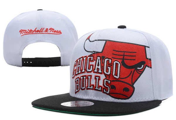 Chicago Bulls White Snapback Hat XDF 3